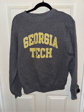 4/$20 Georgia Tech Charcoal Crewneck Sweatshirt with Yellow Logo